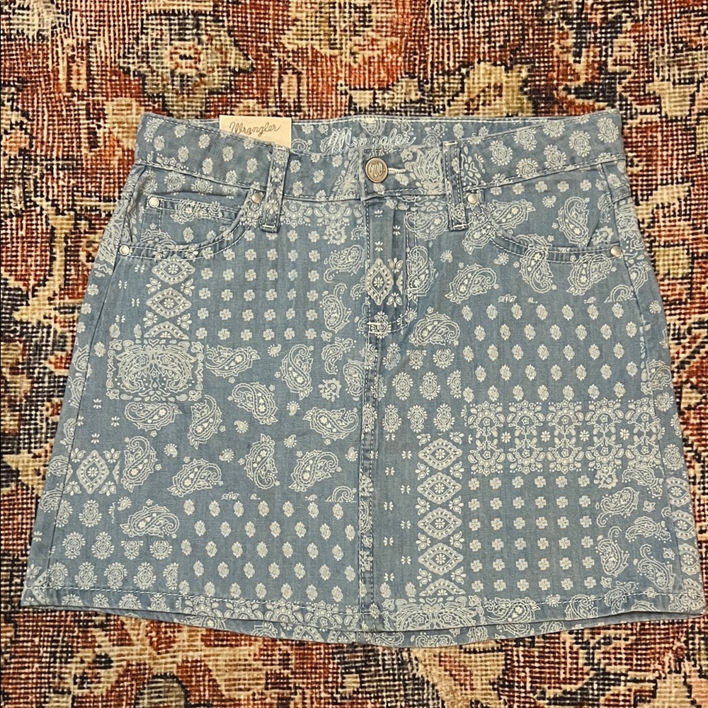 Wrangler Blue Patterned Kids Skirt
